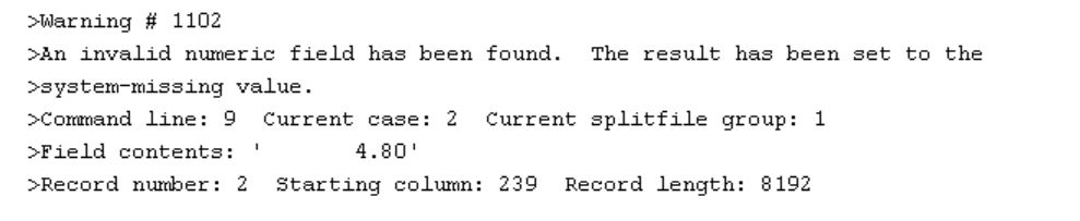 SPSS Error