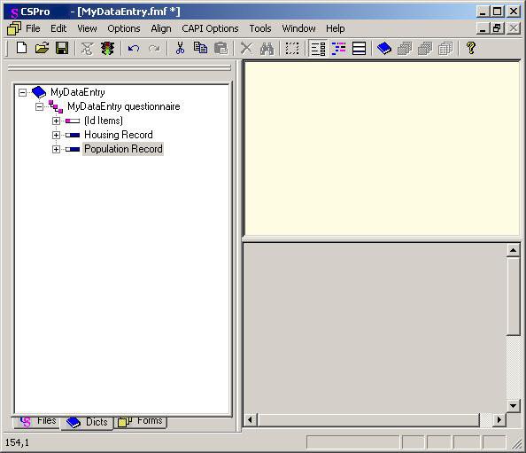 CAPI Data Entry Developer Screen