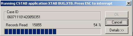 Image of Running CSTAB progress bar