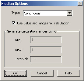 Median Options Dialog Box