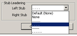 Stub Leadering in the Format (Table) Dialog Box