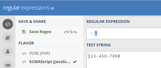step-1-regex101