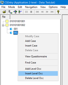 case tree menu windows