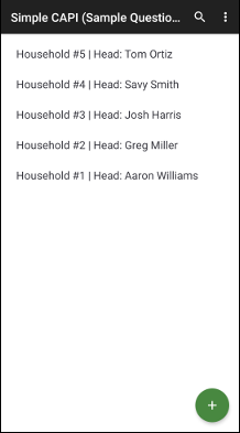 android navigation case listing
