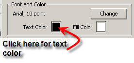 Font and Color in Format (Title) Dialog Box