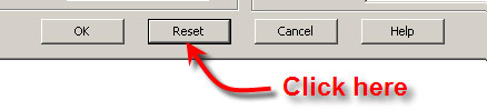 Reset Button in Format (Table Part) Dialog Box