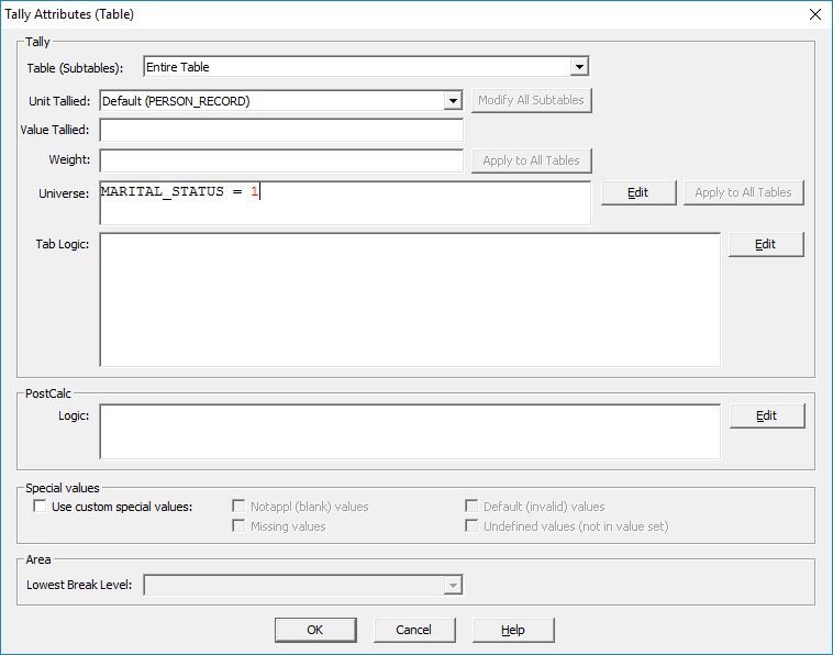 exercise 06 02 tally attributes table